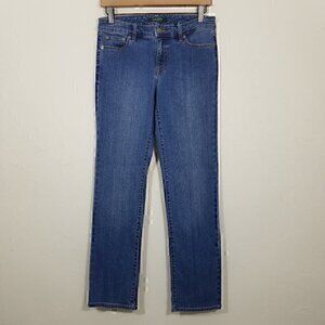 Lauren Ralph Lauren Modern Straight Curvy Stretch Jeans Blue Size 4
